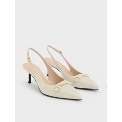 Charles & Keith Leslie Metallic-Accent Slingback Pumps