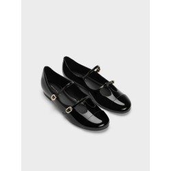 Charles & Keith Patent Double-Strap Mary Janes